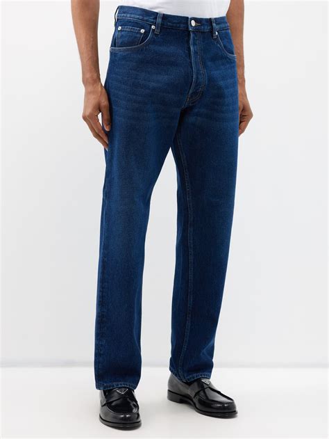 prada straight leg jeans|Navy Straight Jeans In Selvedge Denim .